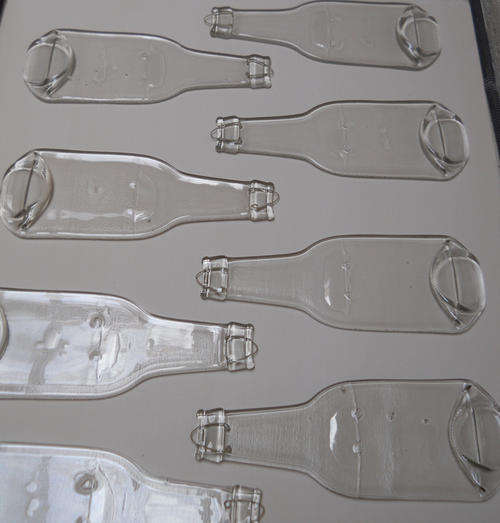 Flattened Glass bottles (Clear - 340ml)