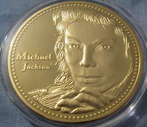 Michael Jackson Coin Gold Dancer Bad Moon Walk Thriller 5 Pop Rock n Roll Music