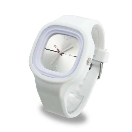 Fashion Cute Candy Jelly Wrist Watch for Woman, Girls, Men or Boys (White)