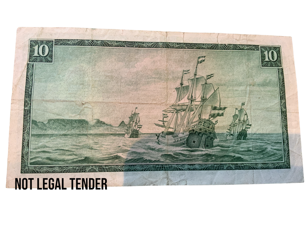 Ten Rand Bank Note - TW de Jongh