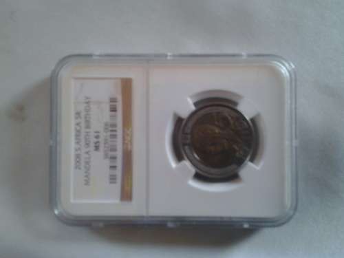 2008 South Africa R5 Mandela 90th Birthday MS61 NGC