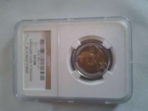 2008 South Africa R5 Mandela 90th Birthday MS65 NGC