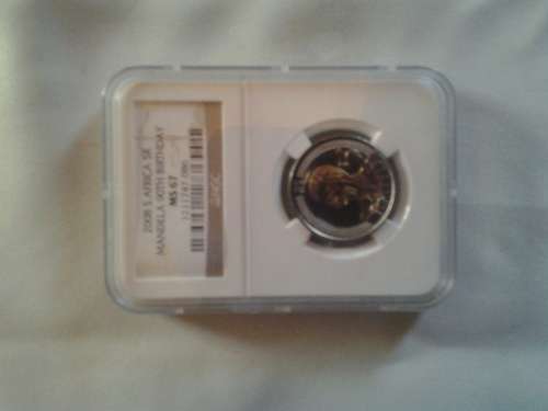 2008 S. Africa R5 Mandela 90th Birthday MS67 NGC