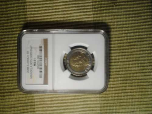 2008 S. AFRICA R5 MANDELA 90TH BIRTHDAY MS61 NGC