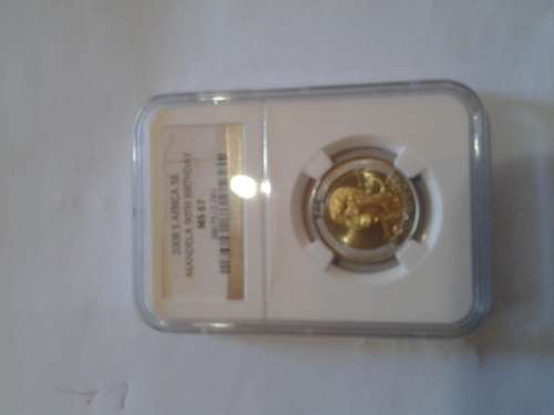 2008 S Africa R5 Mandela 90th Birthday MS67 NGC mint condition