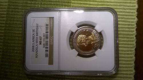 2008 Mandela 90th birthday R5 ms67 ngc graded