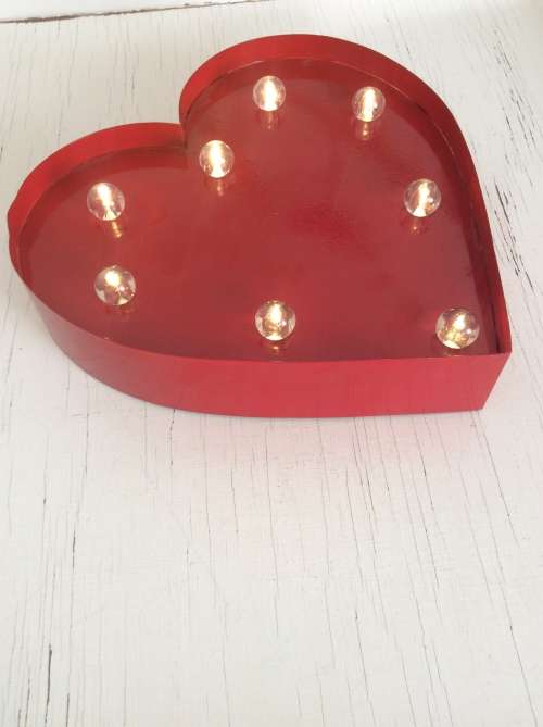 Red Heart Fairy light