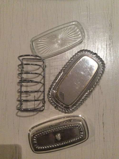 Vintage Toast Rack and Butter Dish