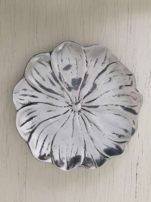 Pewter Flower Plate