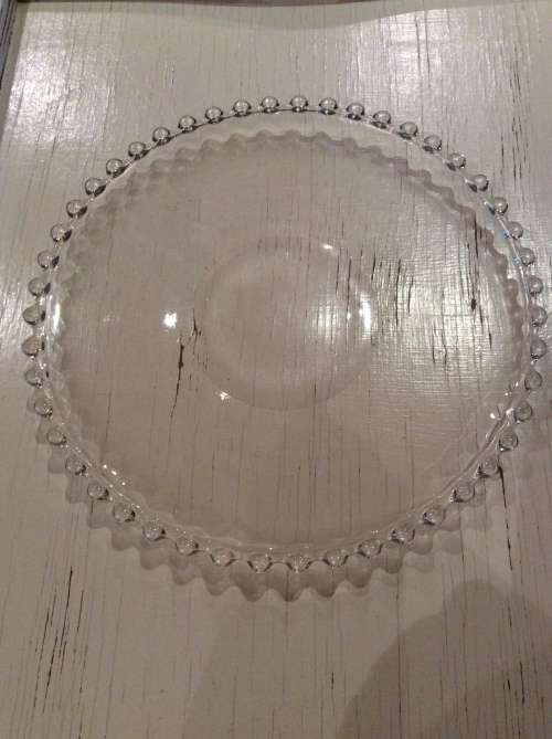 Vintage Glass Plate -  unique design