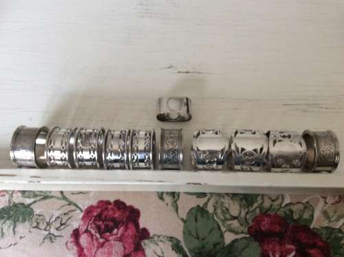 Set of 11 Vintage silver plated Napkin Rings  for great flair at you Christmas Table