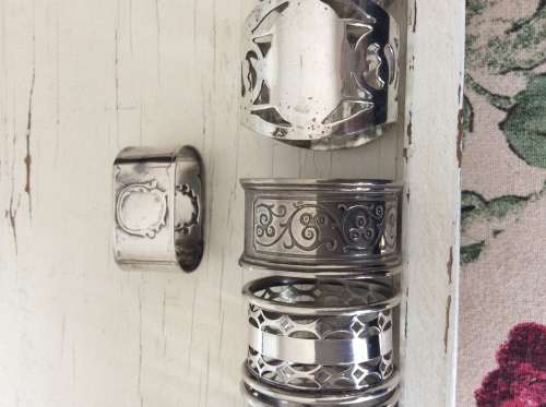 Set of 11 Vintage silver plated Napkin Rings  for great flair at you Christmas Table