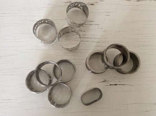 Set of 11 Vintage silver plated Napkin Rings  for great flair at you Christmas Table