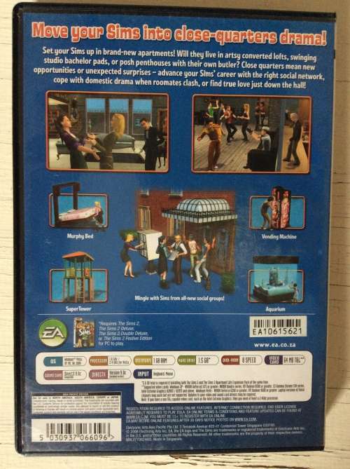 PC DVD-Rom THE SIMS 2 Apartment Life EXPANSION PACK