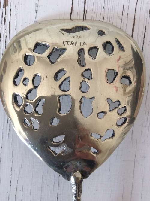 Antique Vintage Salad Servers Serving  Spoon & Fork  Italy Ornate Angel Cherub Italy