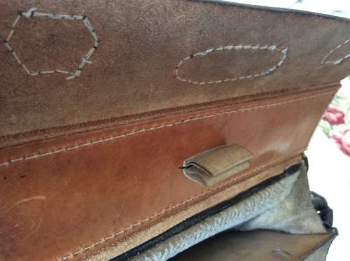 Black Leather Newsboy Man Bag - unique & not too big