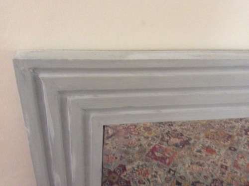 Large Wall Mirror Rectangular Wood Frame painted Gauloise Grey Dressing / Dining Room Bathroom