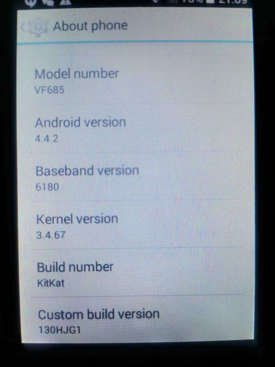 Vodafone Kicka Model VF685