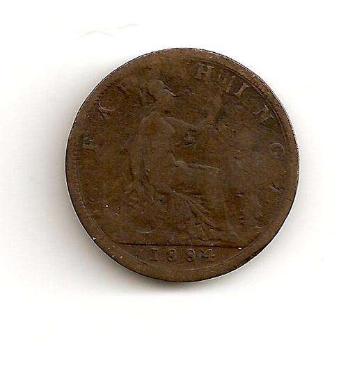United Kingdom - 1884 Farthing (Victoria young head)