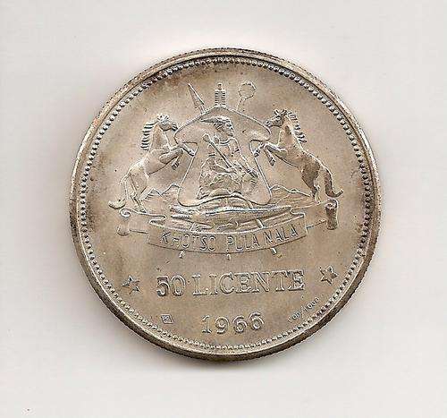 1966 Lesotho 50 Licente - SILVER!!!