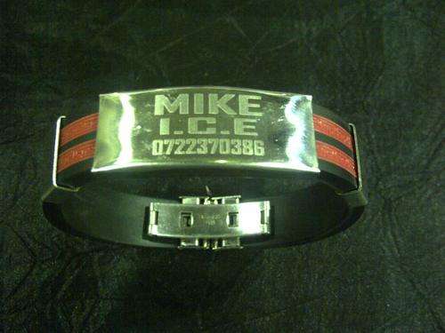RUBBER I.D BRACELET + FREE ENGRAVING