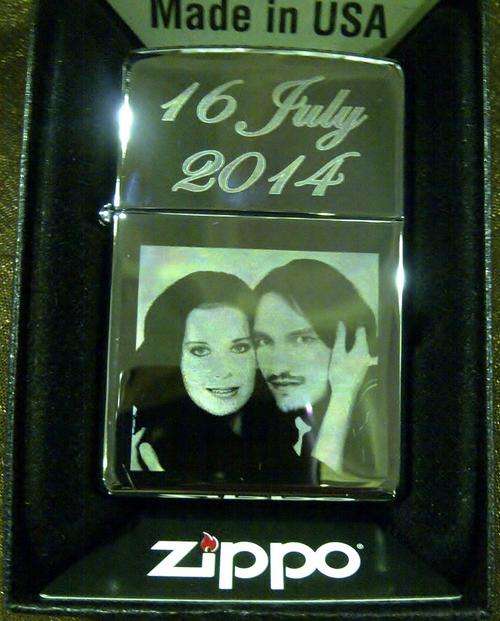 AUTHENTIC ZIPPO LIGHTER INCLUDING PERSONALIZED ENGRAVING, PHOTO, LOGO, TEXT