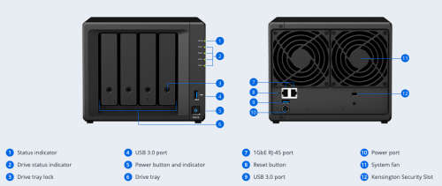 Synology 4 bay NAS DiskStation DS418 (Diskless/Barebone)