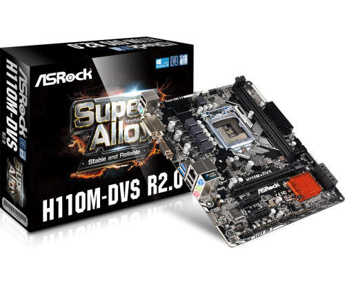 BRAND NEW ASROCK h110m-dvs r2.0 MOTHERBOARD