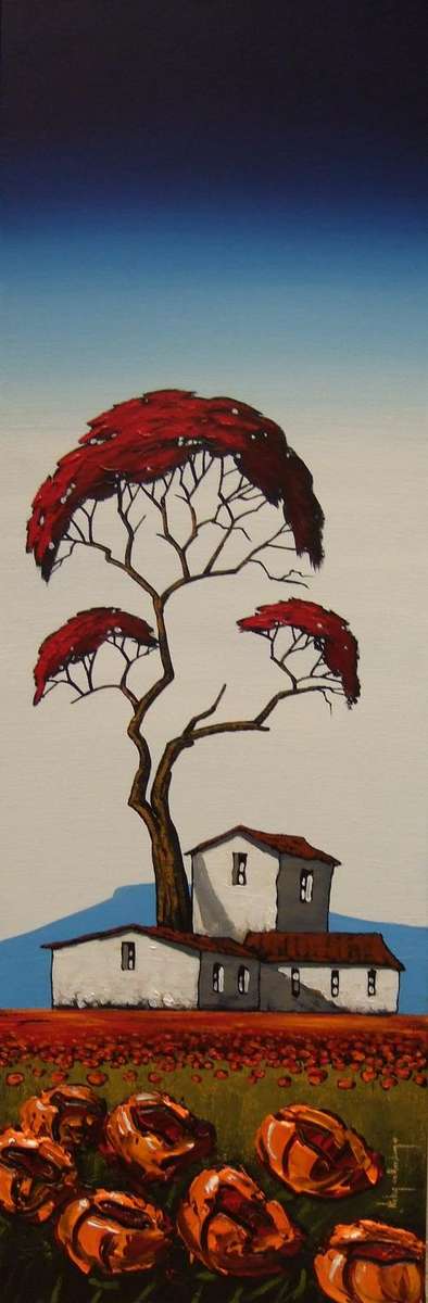 Tuscany.Original Painting by Nicky van Rensburg.900x300mm.