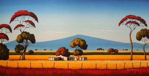 Landscape.Original Painting by Nicky van Rensburg.BIG PAINTING.1220x610mm.