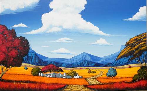 Old Farm House.Original Painting by Nicky van Rensburg.BIG Painting.1200x760.