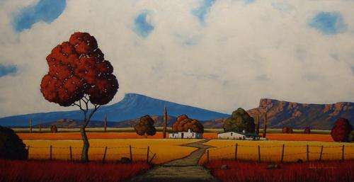 Cloudy.Original Painting by Nicky van Rensburg.1200x600mm.