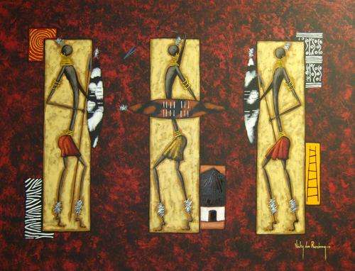 Zoeloes.Original Painting by Nicky van Rensburg.BIG PAINTING!!!1200x900mm!!