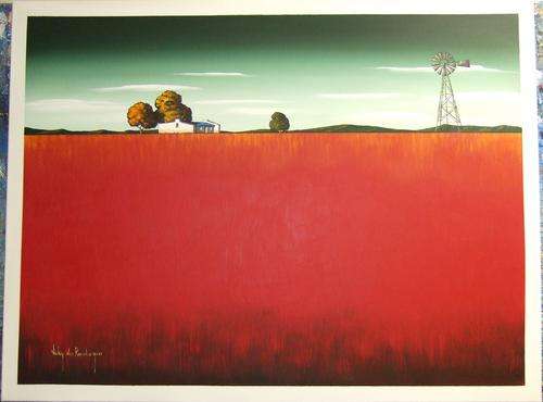 Green Skies.Original Painting by Nicky van Rensburg.BIG PAINTING 1200x900!!