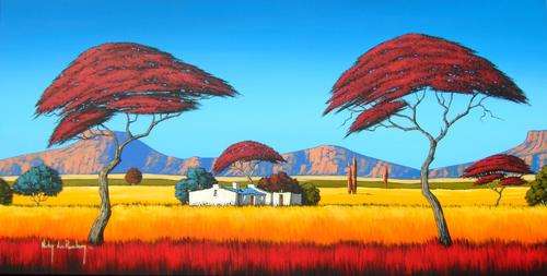 Landscape.Original Painting by Nicky van Rensburg.BIG PAINTING!1200x900mm