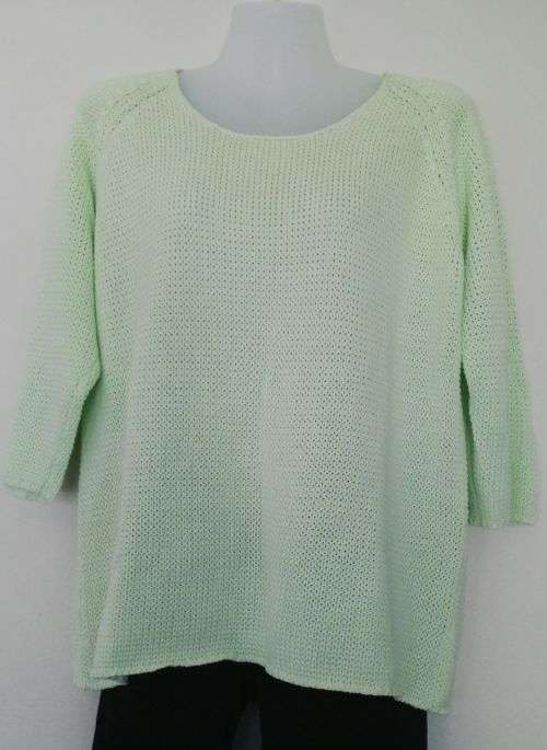 Pale Green Cotton Knit Jersey Size Large