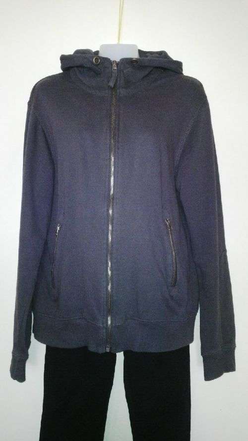 Grey Zip Up hoodie by Burton of London Size large