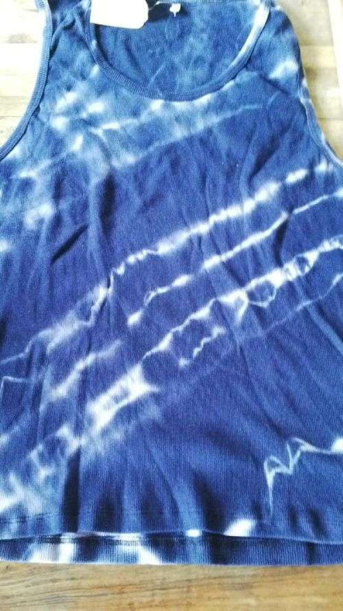 Mens Tie Dye Hippy Vests in blue/ purple and other colours, Size Medium, 4 available