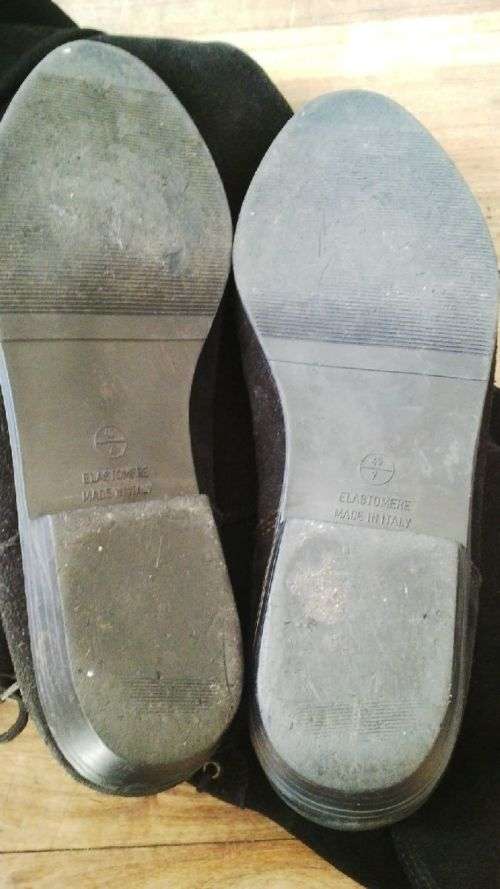 Over the Knee High Black Suede Boots Size 7