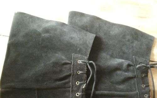 Over the Knee High Black Suede Boots Size 7