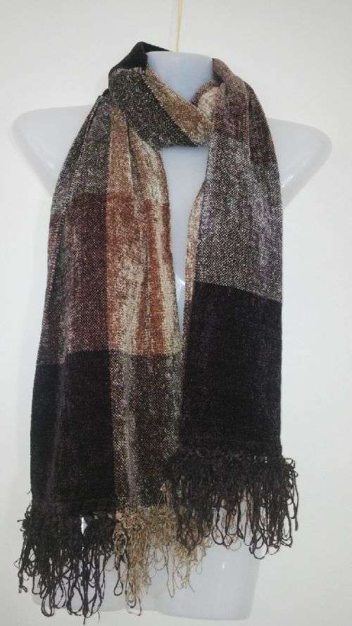 Lovely Soft Chenille Brown Scarf by Woolworths