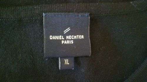 Black Sleeveless Jersey by Daniel Hechter Paris Size XL