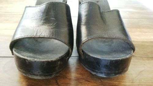 Black Cloggs with Heel Size 8