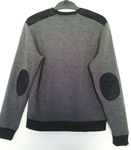 Quilted Sweatshirt with Suede look patche by Daniel Hechter