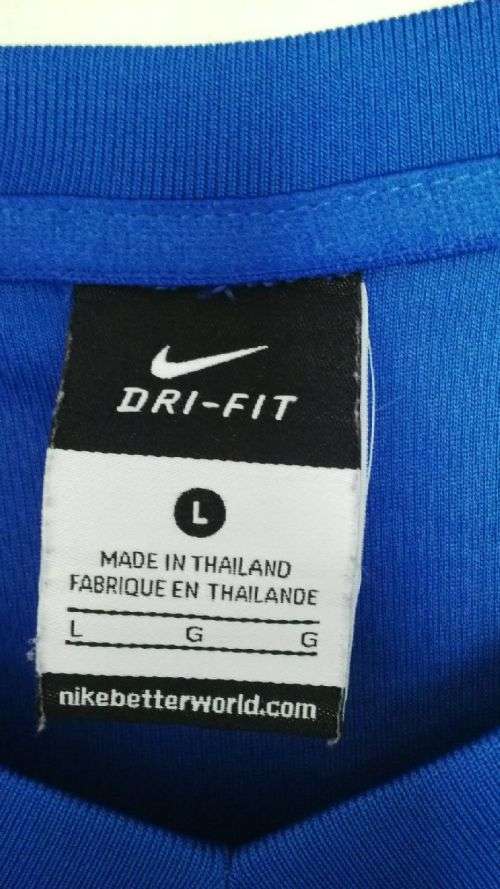 Mens Blue and White Nike T shirt Size Large