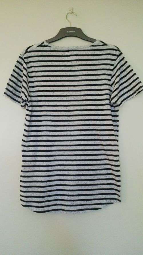Black and grey striped T shirt By Cotton on "Brunswick" Size Small