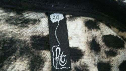 Leopard Print Top With Satin Trim Size Medium