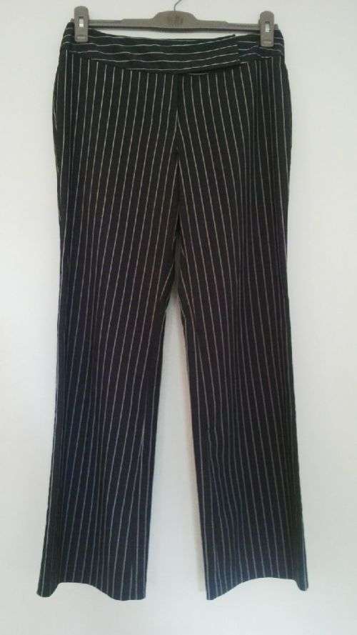 Dark Grey Pinstripe Pants By Kelso Petite Size  12