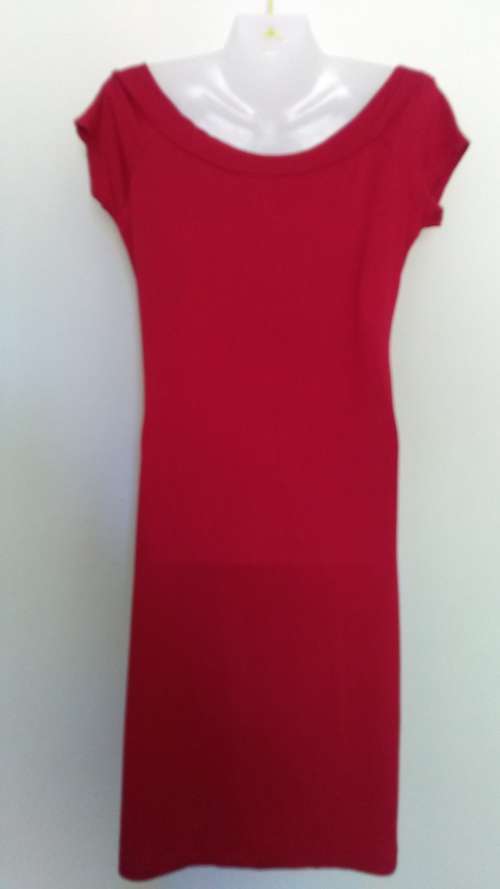 Red Scoop Neck Dress Size 12