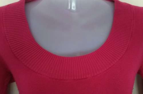 Womens Pink Scooped Neck Fine Knit  Jersey Size 8